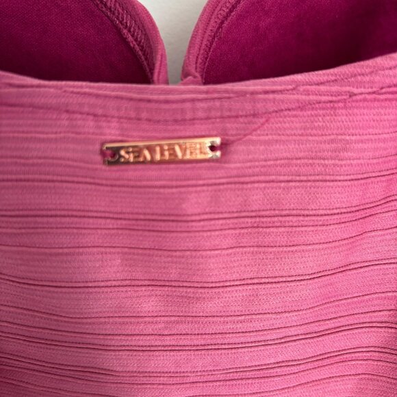 SeaLevel Women Swimsuit Cute Pink Color With Golden Details Size 14 - Picture 6 of 7